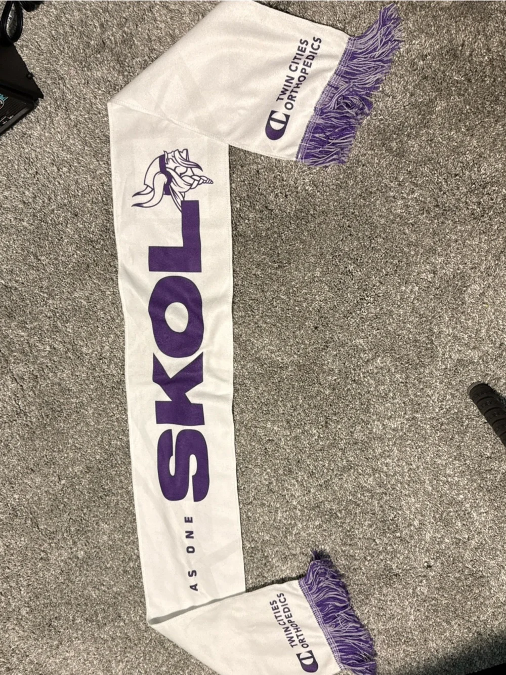 Minnesota Vikings SKOL As One Limited Whiteout Scarf 56”
